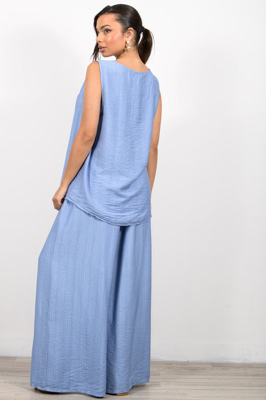 Σετ viscose top & παντελόνα