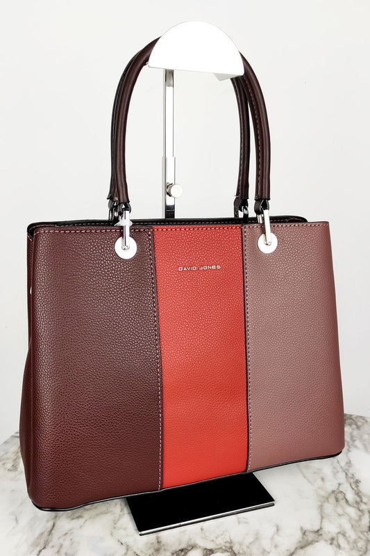 Τσάντα χειρός τρίχρωμη δερματίνης