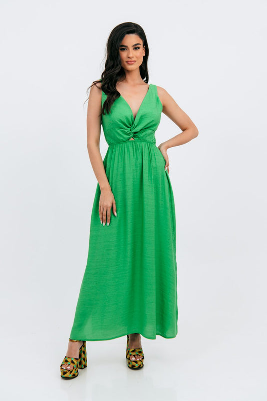 Φόρεμα maxi με φιόγκο στην πλάτη