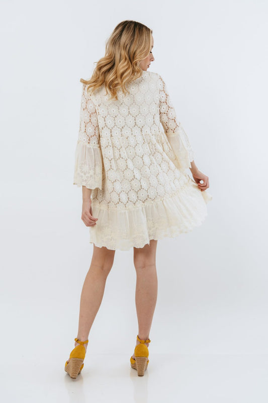 Φόρεμα mini κηπούρ boho