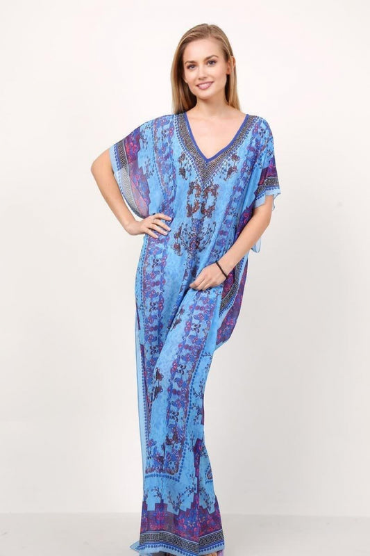 Καφτάνι maxi ethnic printed