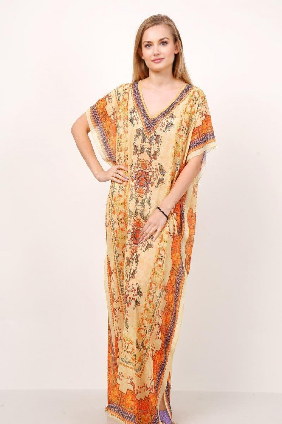 Καφτάνι maxi ethnic printed