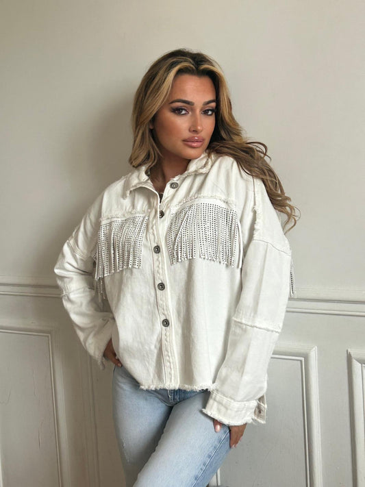 Jacket denim cotton detailed