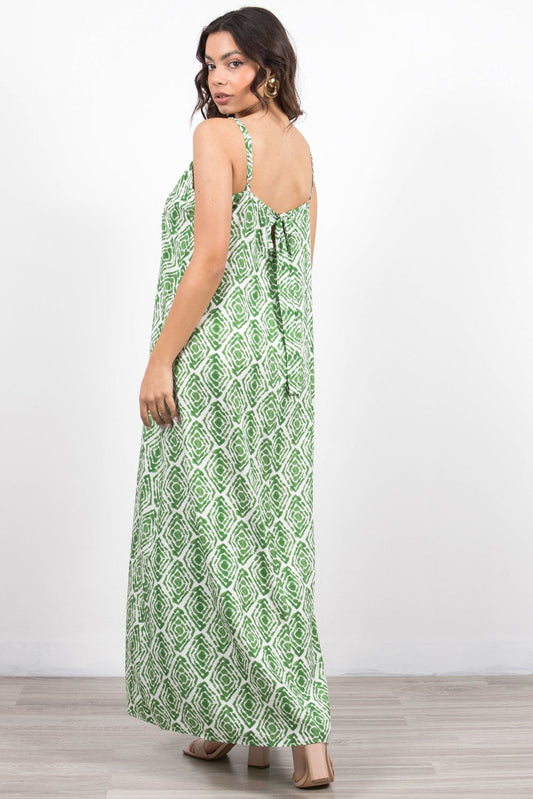 Φόρεμα maxi εμπριμέ σε Α γραμμή