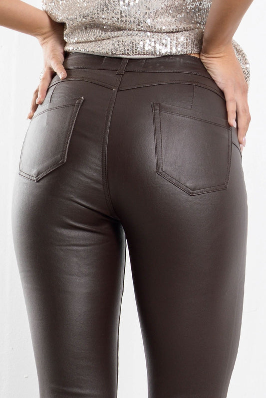 Παντελόνι δερματίνης push up PLUS SIZE