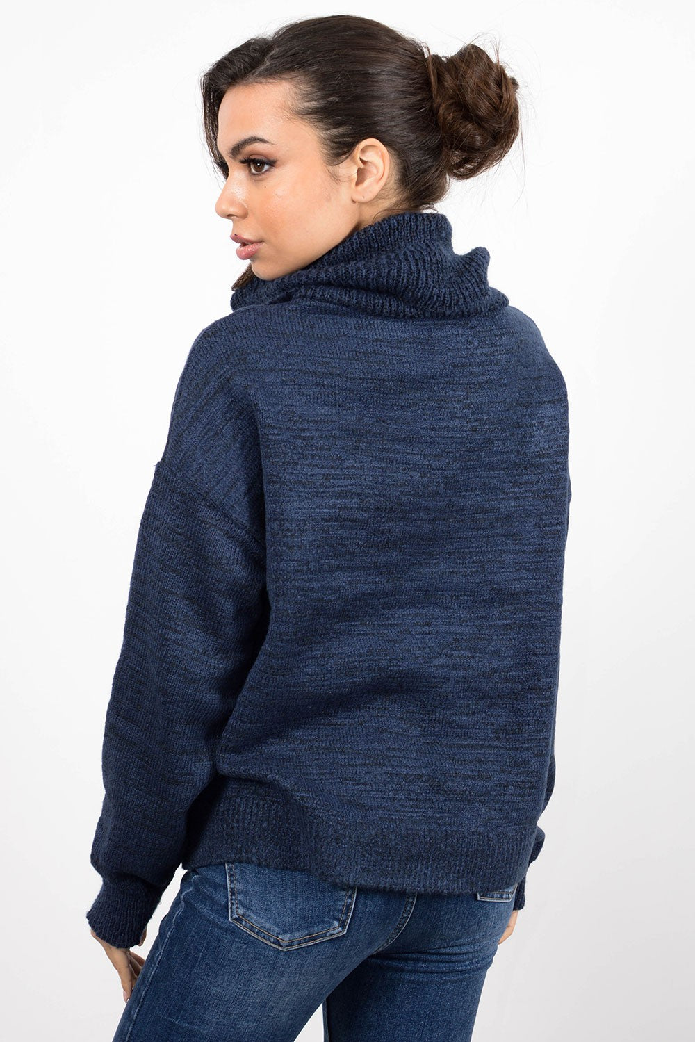 Pullover πλεκτό ζιβάγκο loose