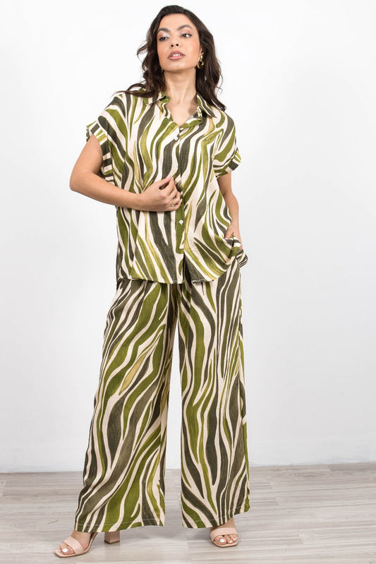 Σετ πουκαμίσα - παντελόνα printed