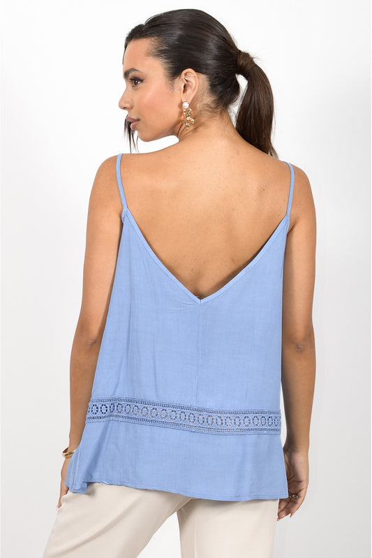 Top εξώπλατο με κέντημα