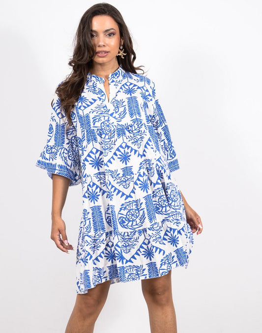 Καφτανοφόρεμα mini/midi printed