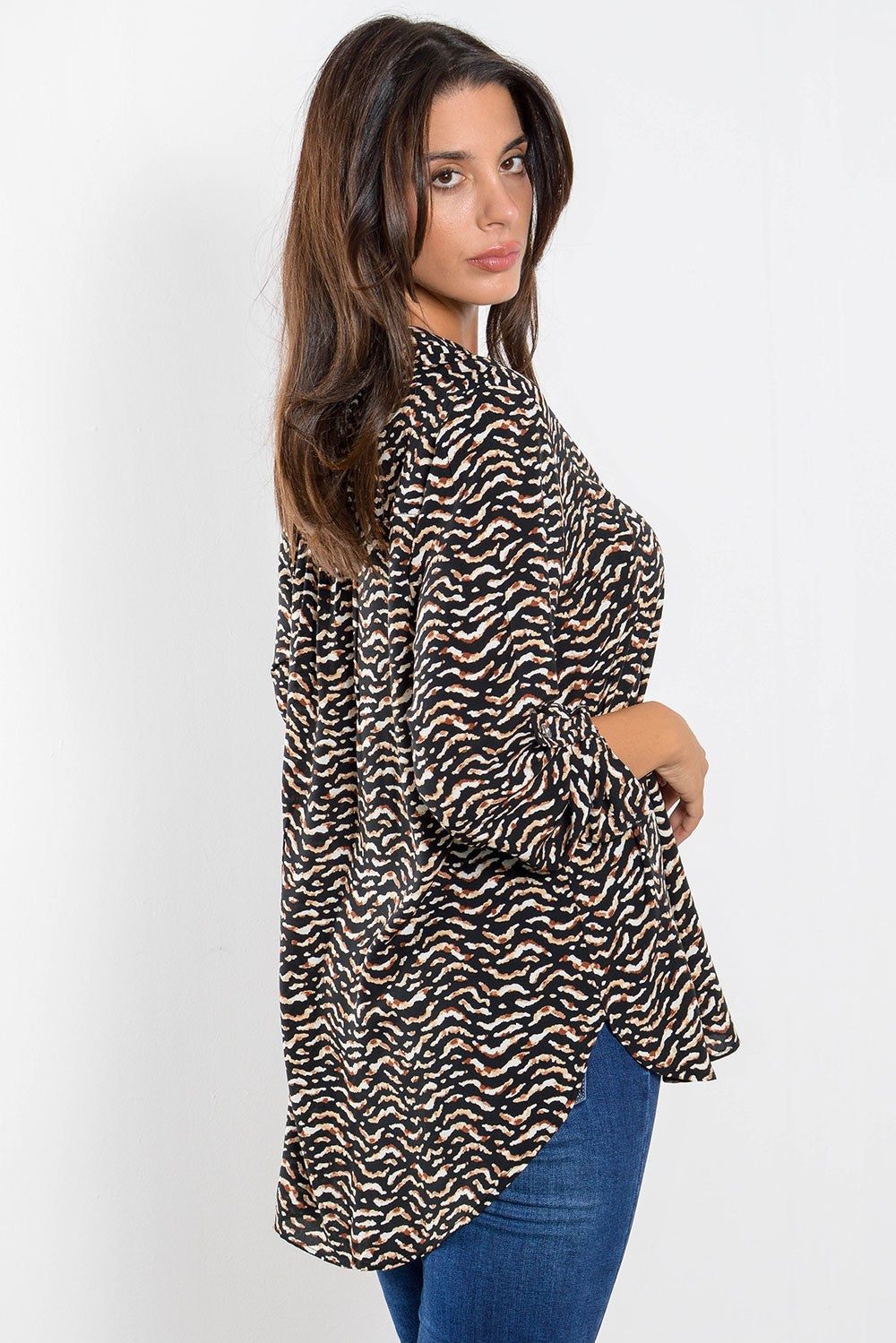 Tunic printed oversized
