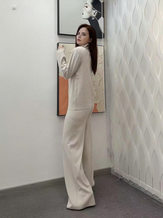 Σετ πλεκτό μπλούζα - παντελόνα