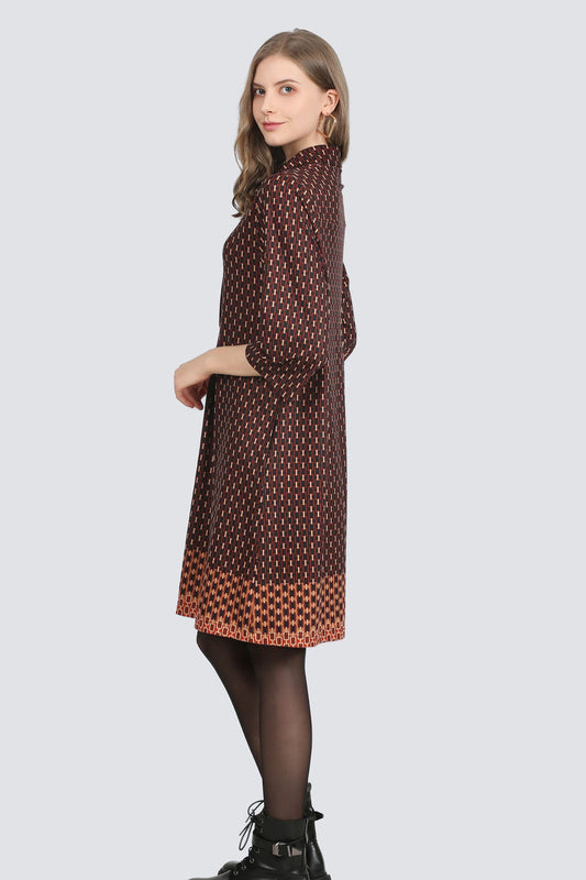 Φόρεμα mini/midi εμπριμέ