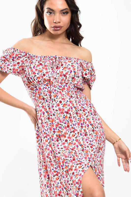 Φόρεμα maxi floral detailed