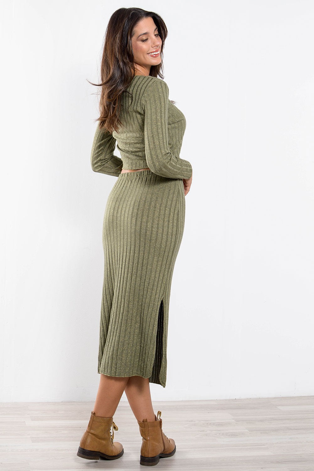 Σετ πλεκτό rib με lurex