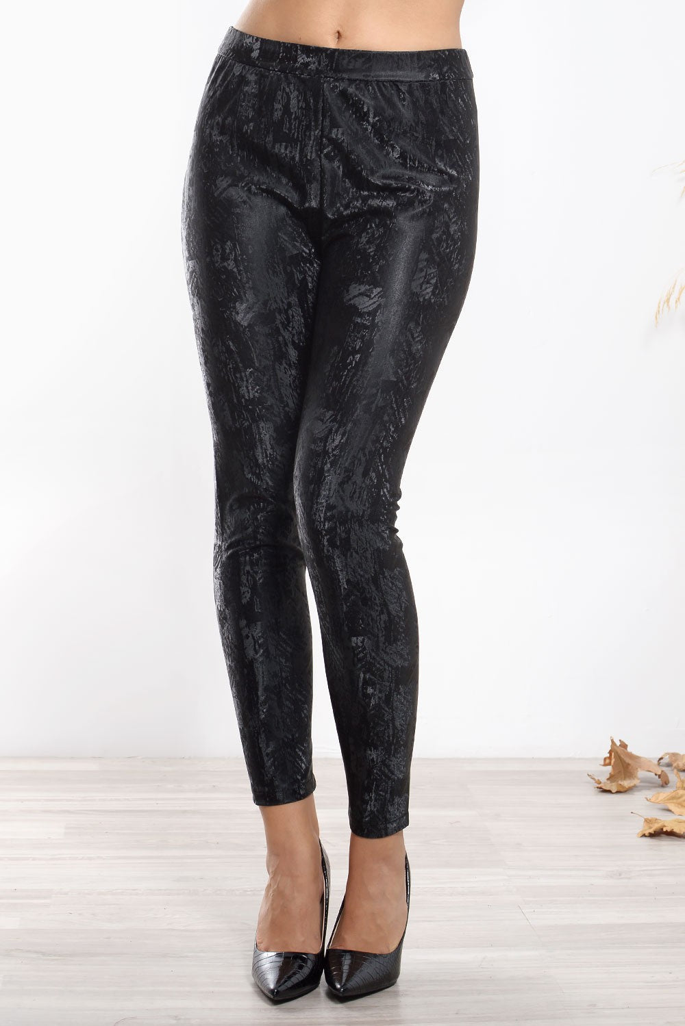 Leggings printed δερματίνης