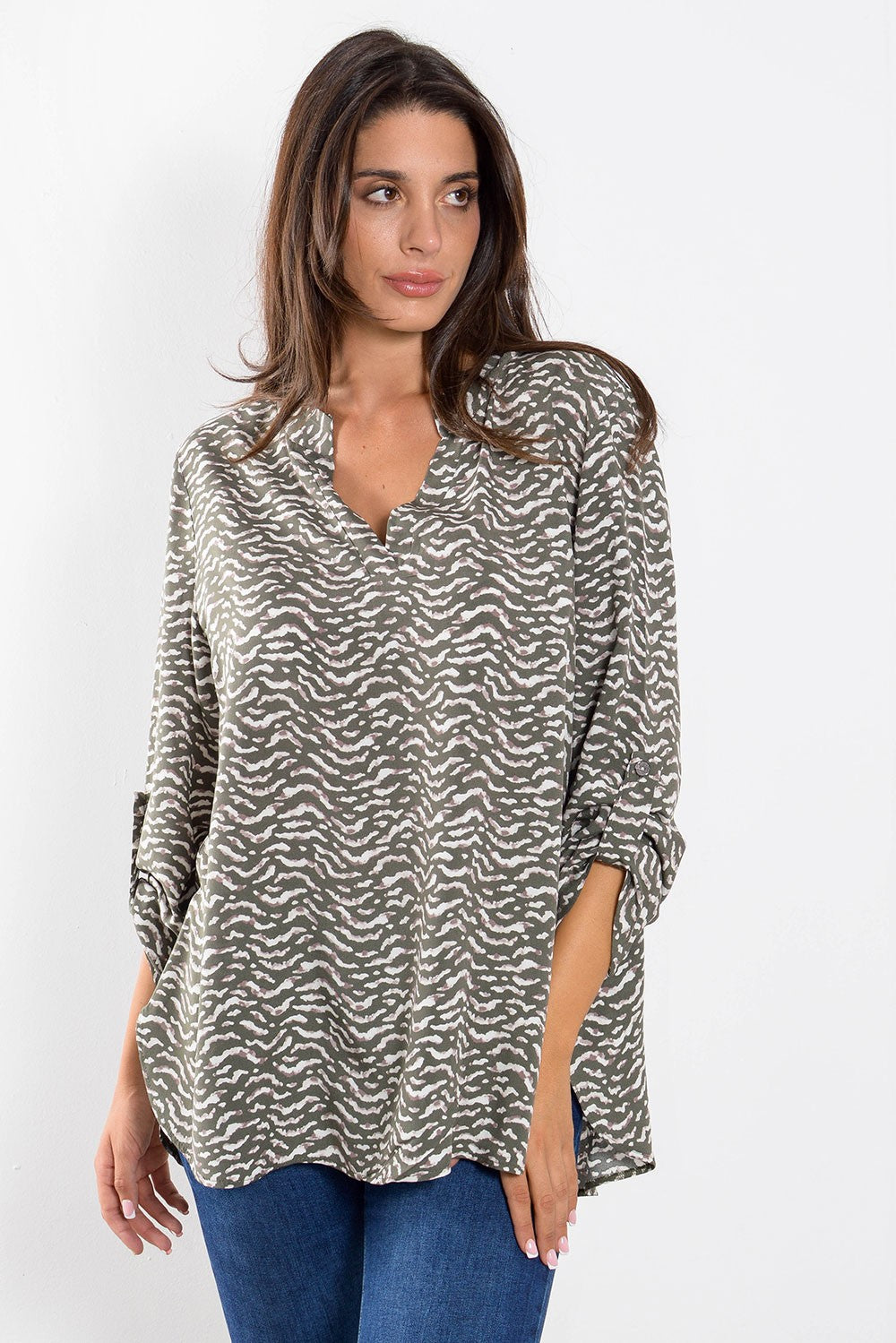 Tunic printed oversized