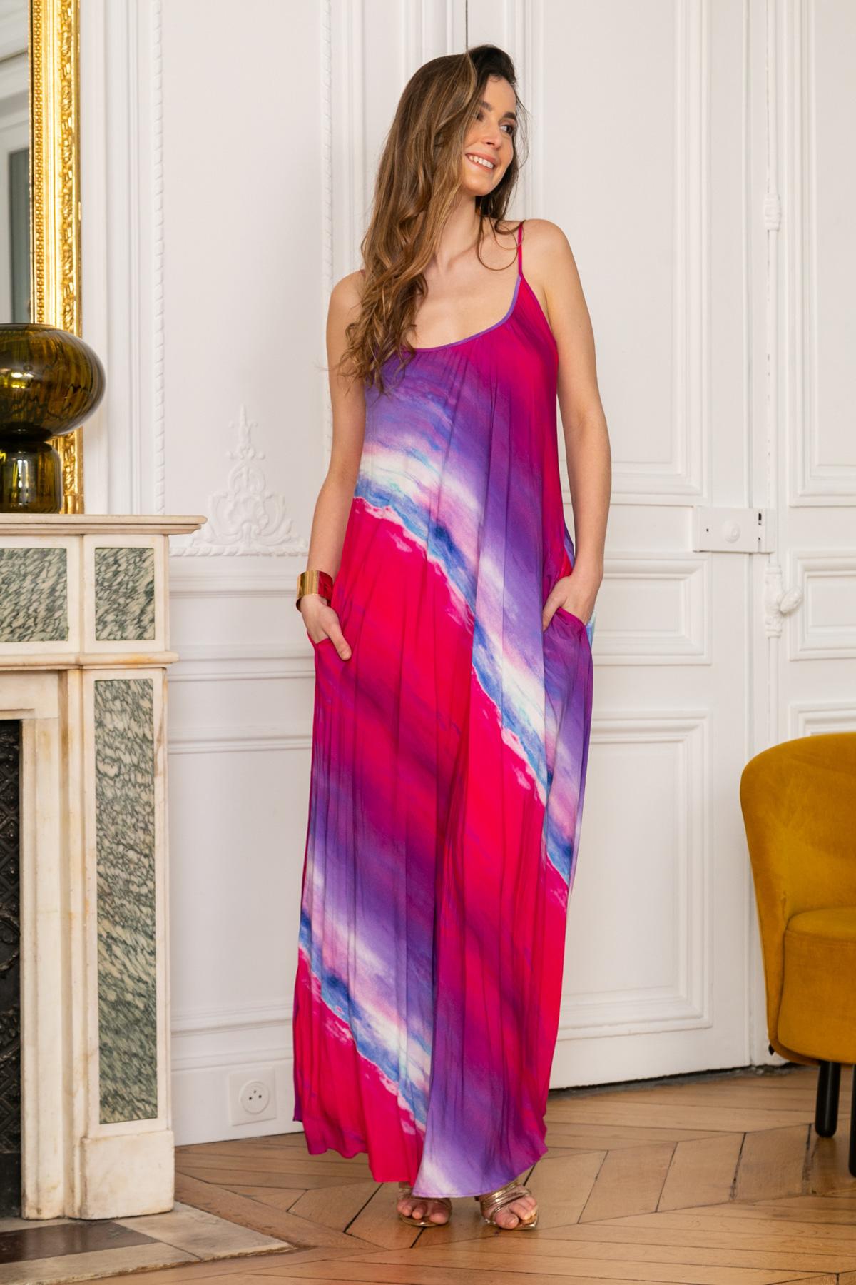 Φόρεμα maxi printed multicolor