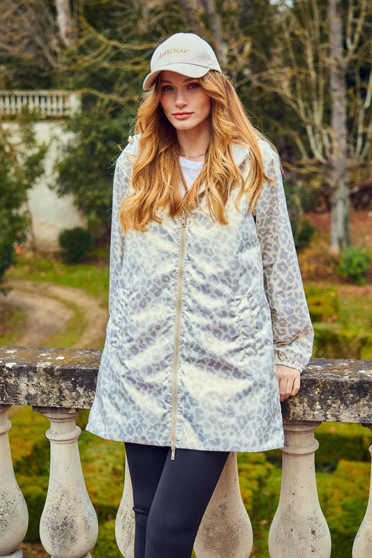 Parkas double face animal printed