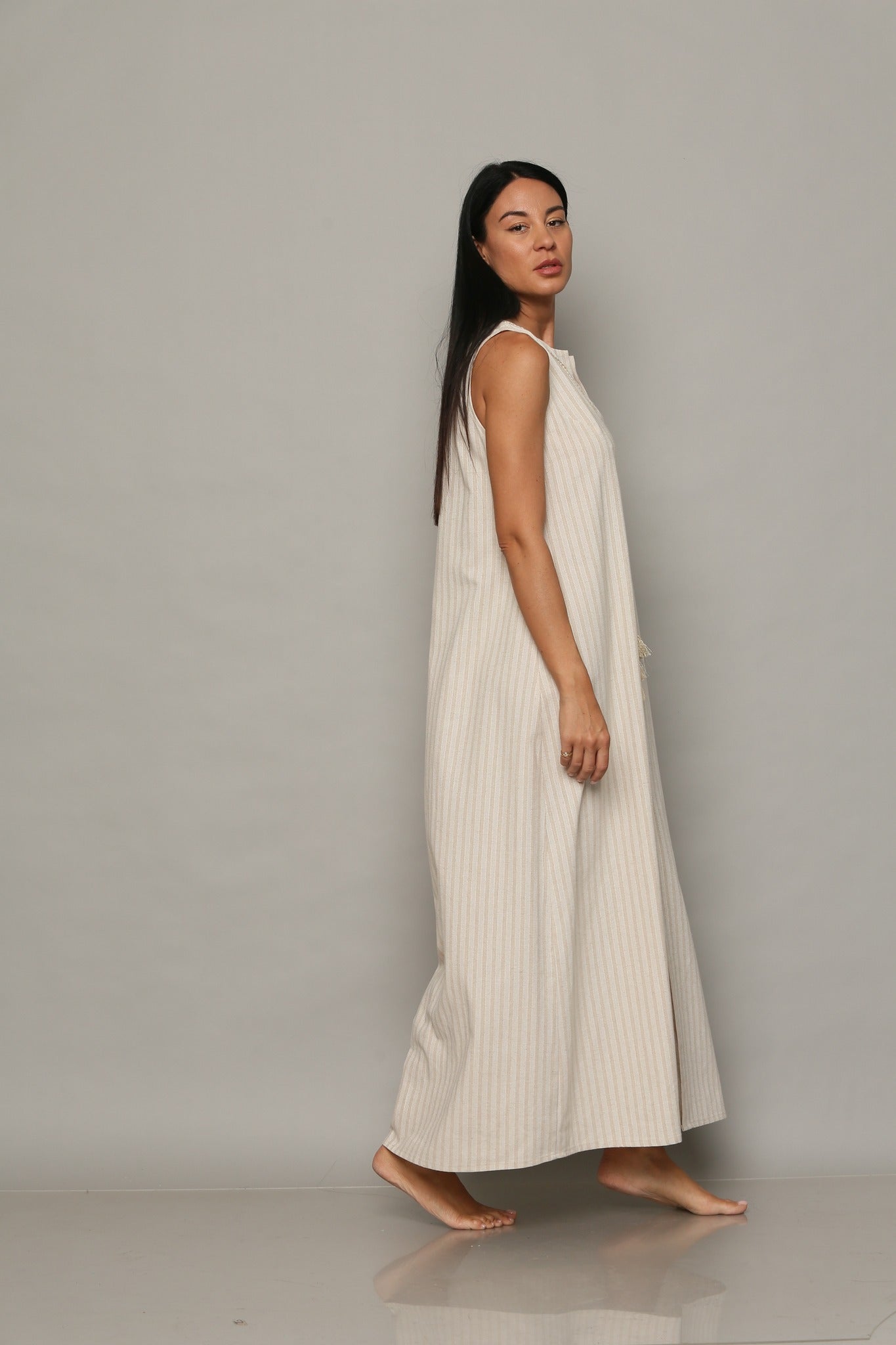 Φόρεμα maxi ριγέ