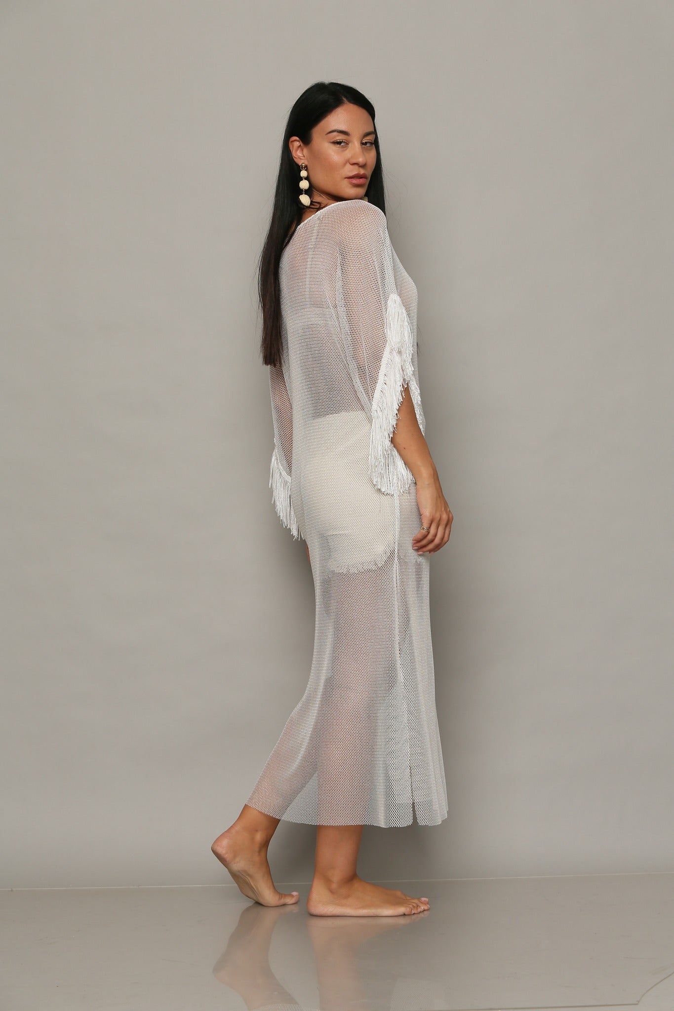 Καφτάνι see through detailed & shorts