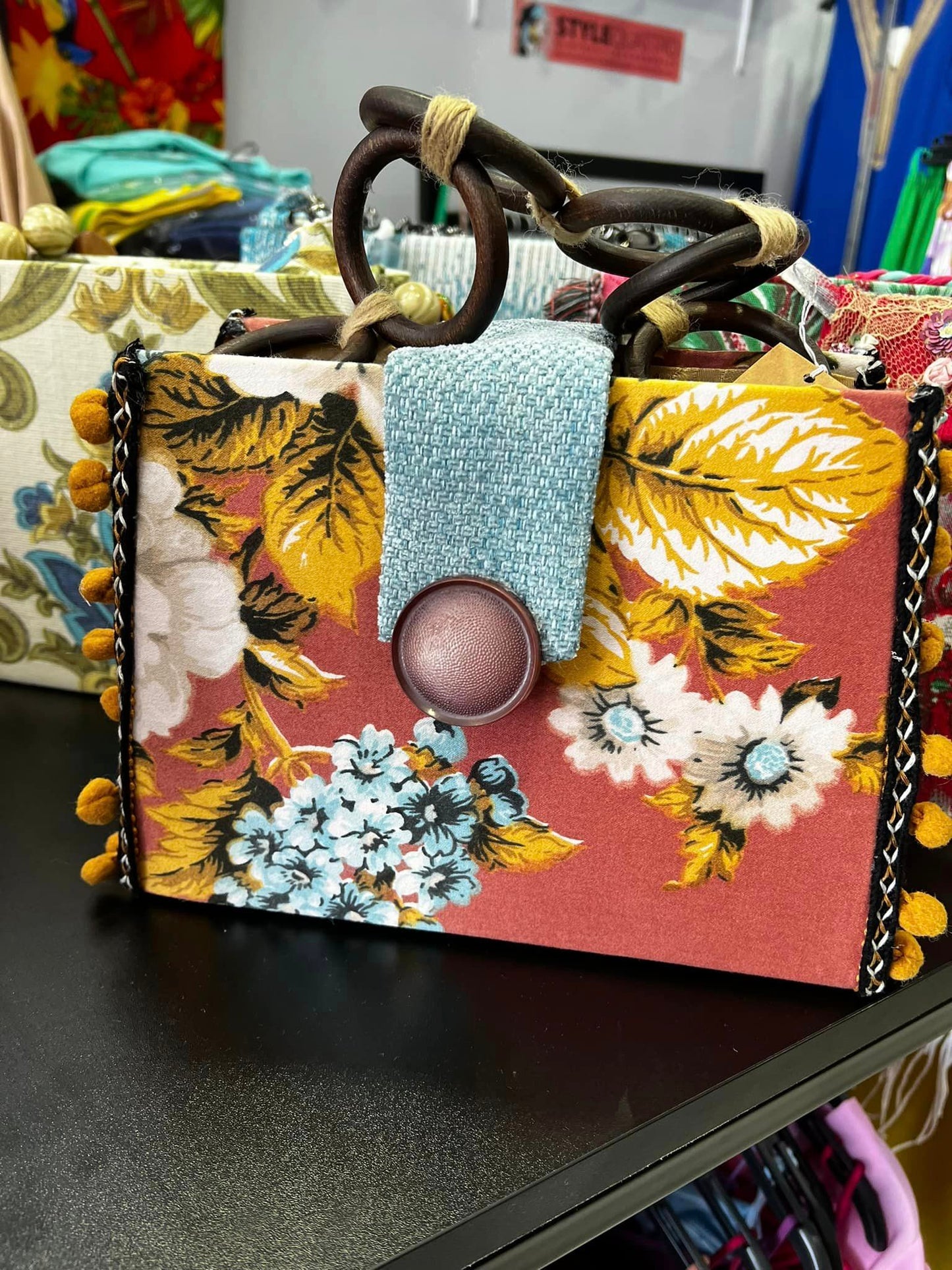 Τσάντα χειροποίητη floral