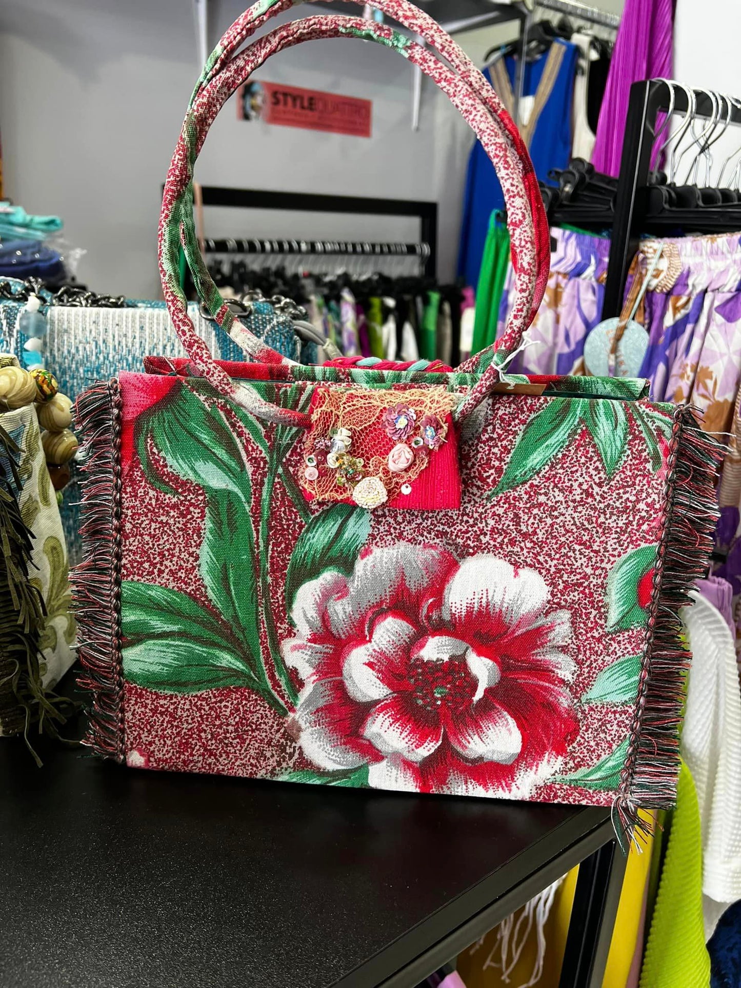 Τσάντα χειροποίητη floral