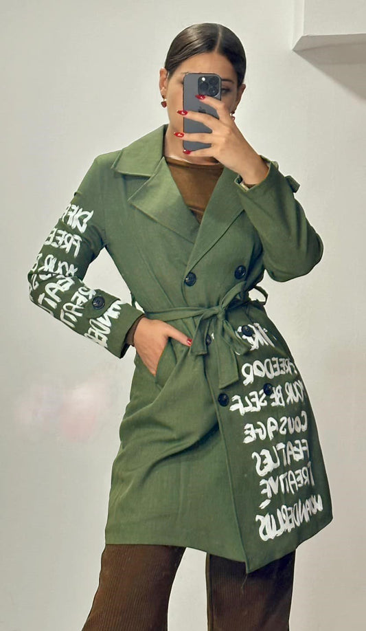 Manteaux letter printed