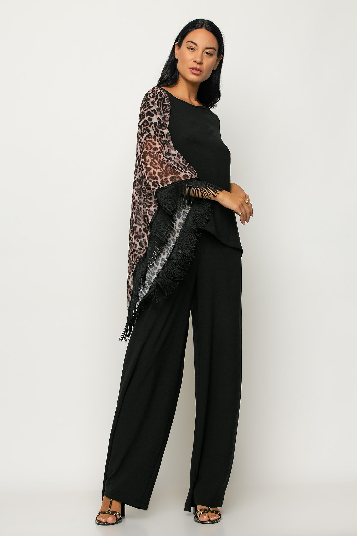 Μπλούζα ασύμμετρη δύο υφασμάτων