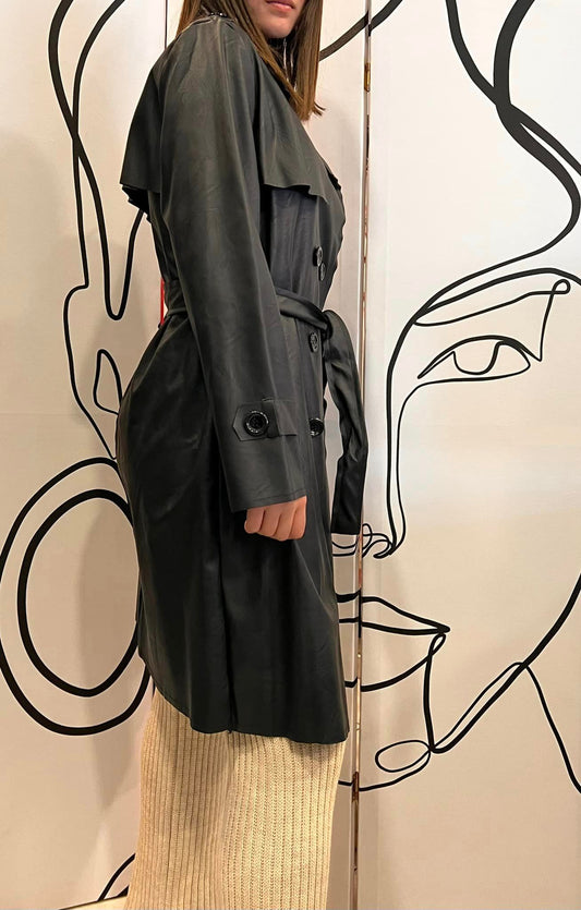 Καπαρντίνα midi δερματίνης