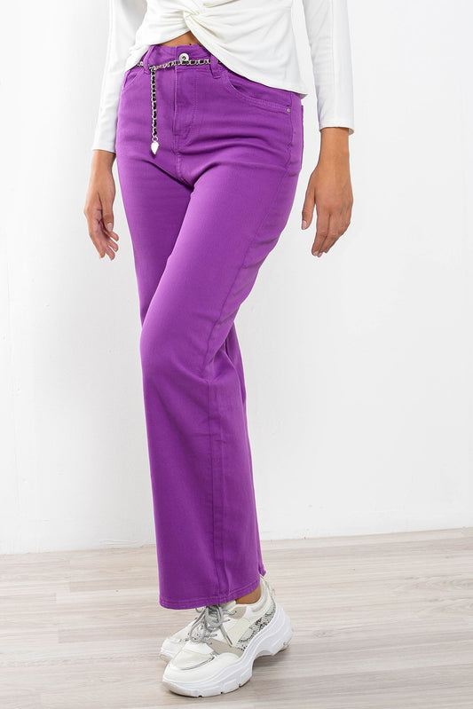 Παντελόνι jean με αλυσίδα