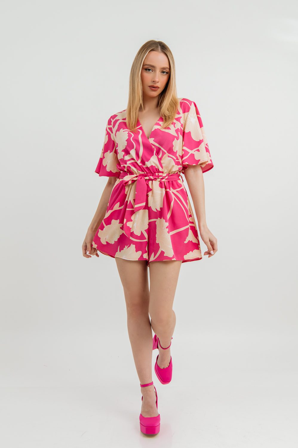 Ολόσωμο shorts floral printed