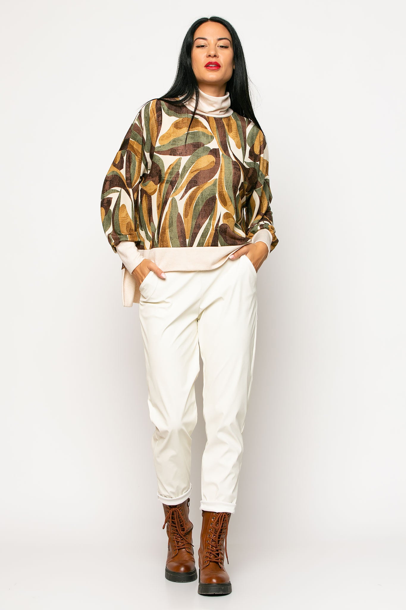 Παντελόνι casual δερματίνης