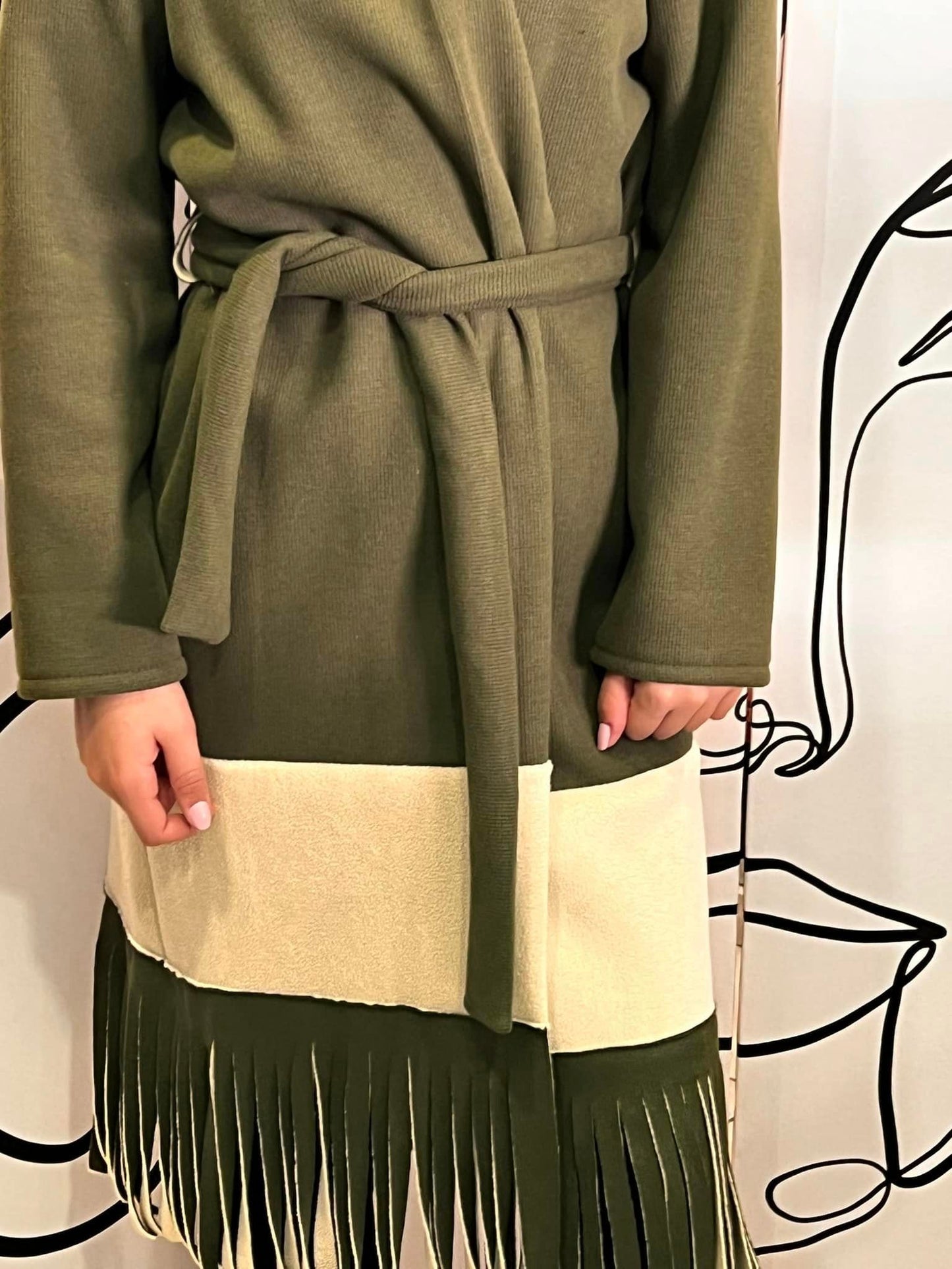 Παλτοζακέτα με κρόσσια