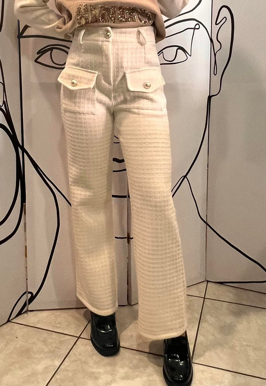 Παντελόνι tweed τύπου Chanel