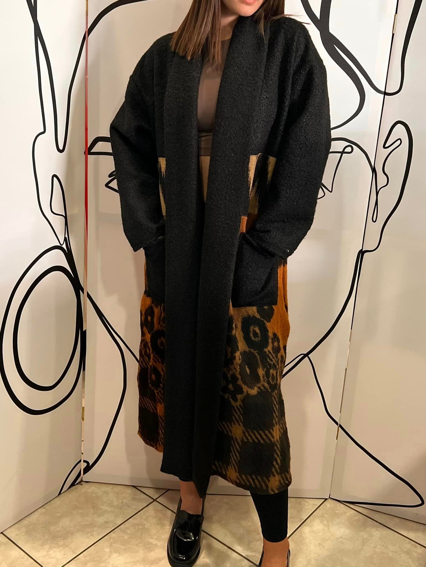 Παλτό μπουκλέ oversized