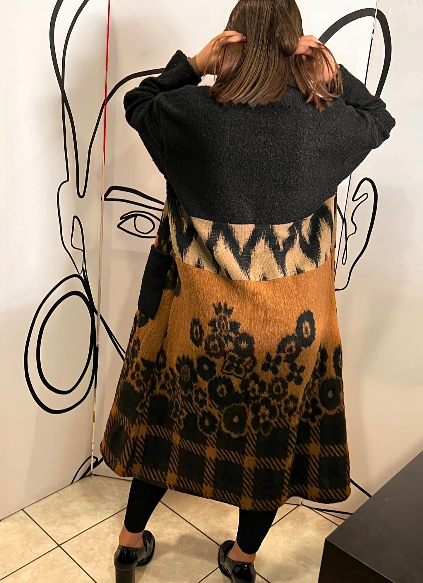 Παλτό μπουκλέ oversized