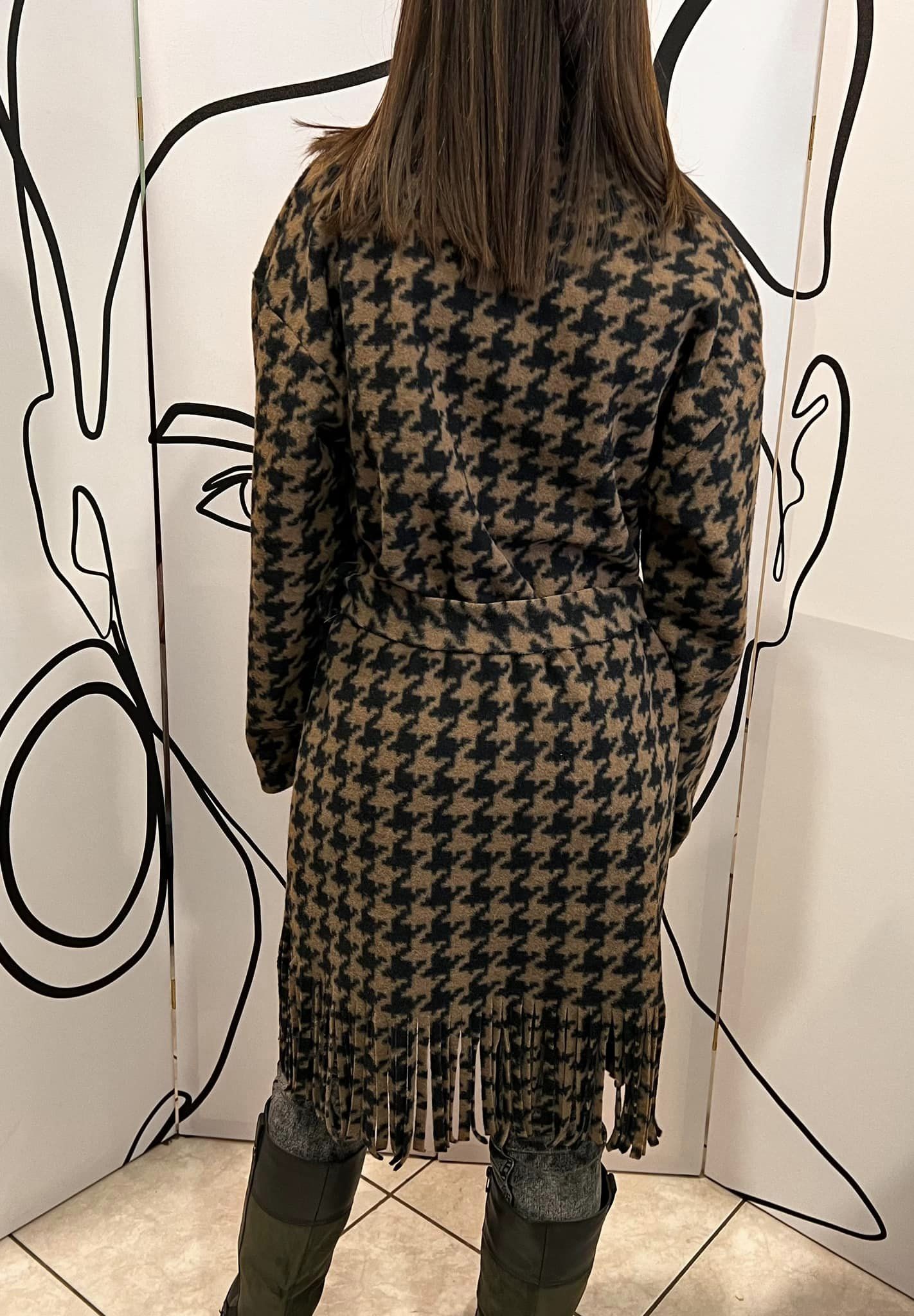 Παλτοζακέτα τσόχινη pied de poule