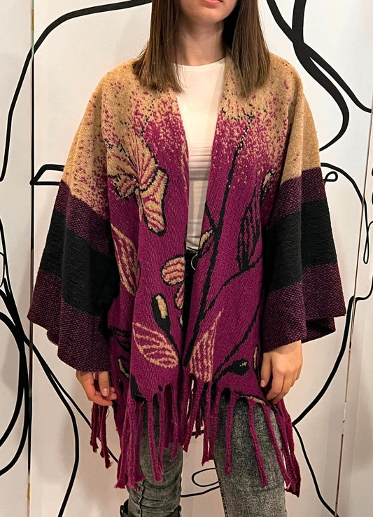 Ζακέτα - Κάπα τσόχινη με κρόσσια