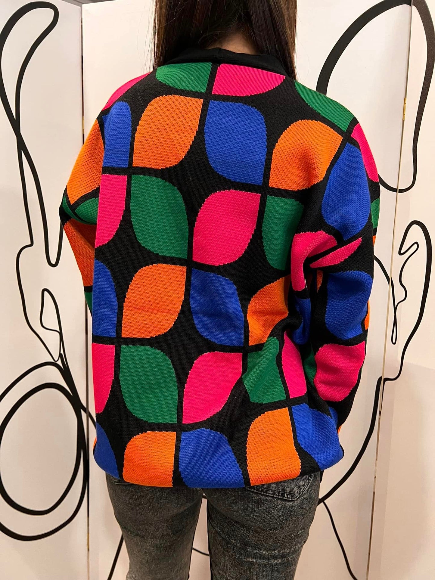 Ζακέτα πλεκτή πολύχρωμη