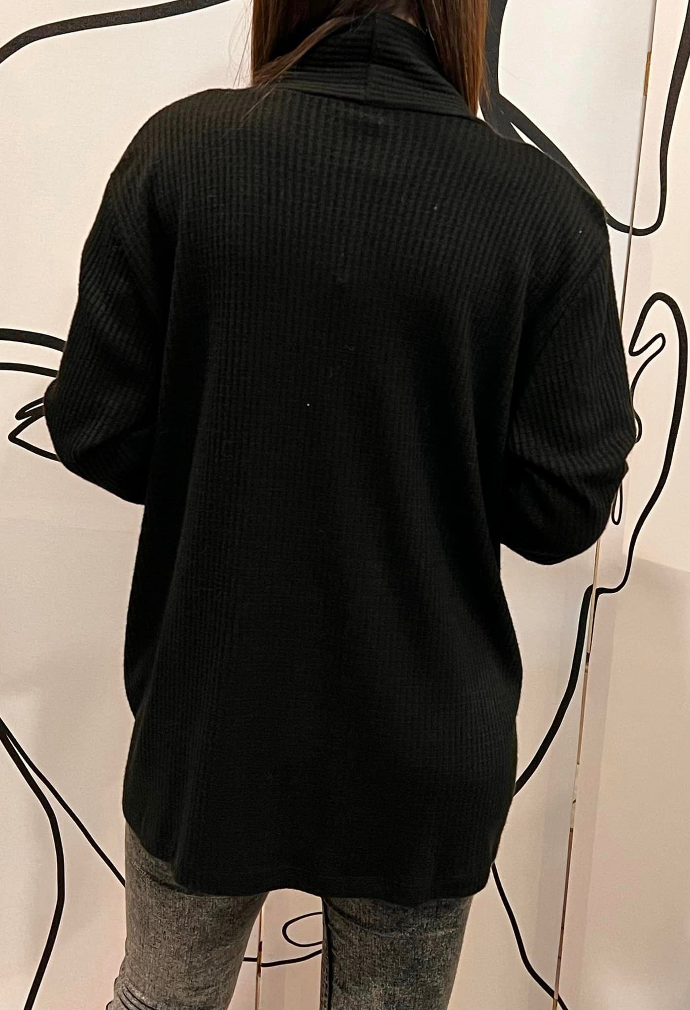 Ζακέτα πλεκτή λεπτή rib