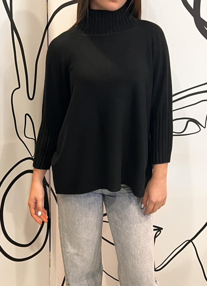 Pullover ζιβάγκο με λάστιχο στα μανίκια