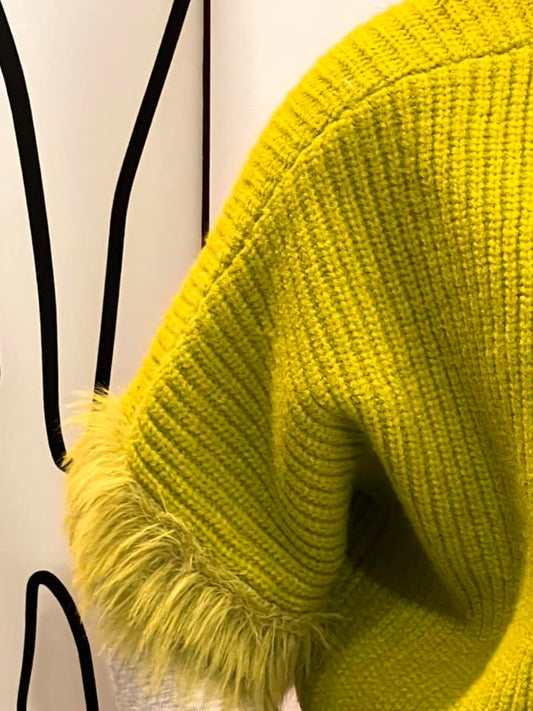 Pullover ζιβάγκο 3/4 με γουνάκι