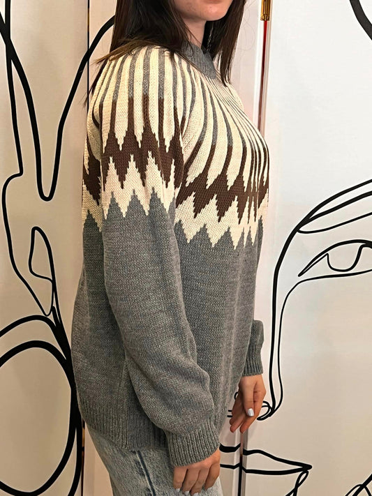 Μπλούζα πλεκτή ζακάρ