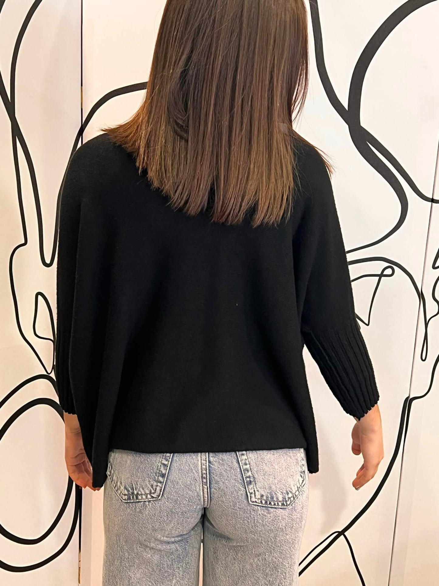 Pullover ζιβάγκο με λάστιχο στα μανίκια