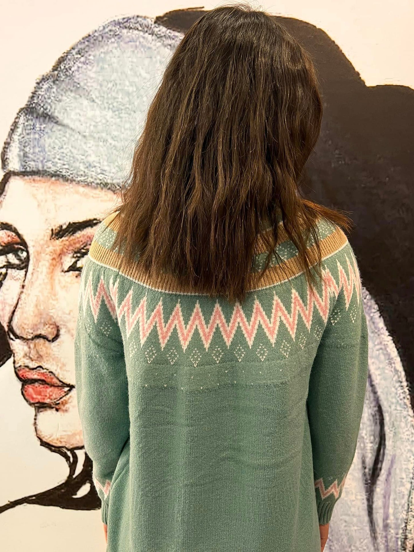 Μπλουζοφόρεμα πλεκτό ζακάρ