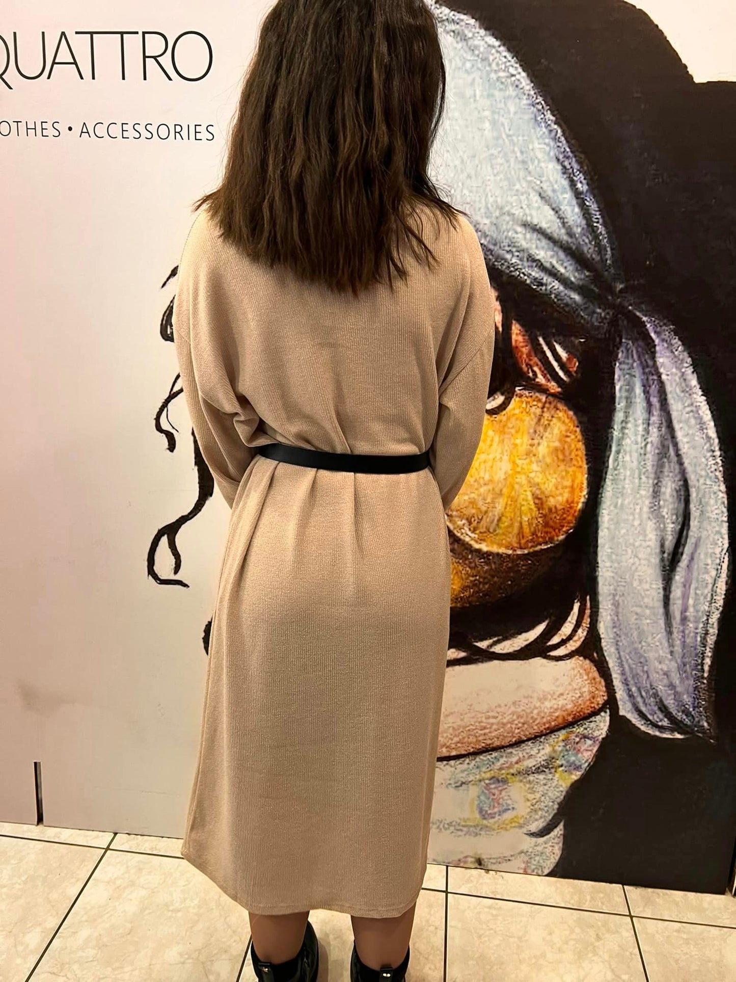 Φόρεμα πλεκτό ζιβάγκο loose