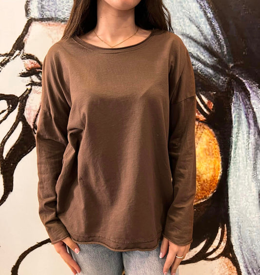 Μπλούζα λεπτή βαμβακερή loose