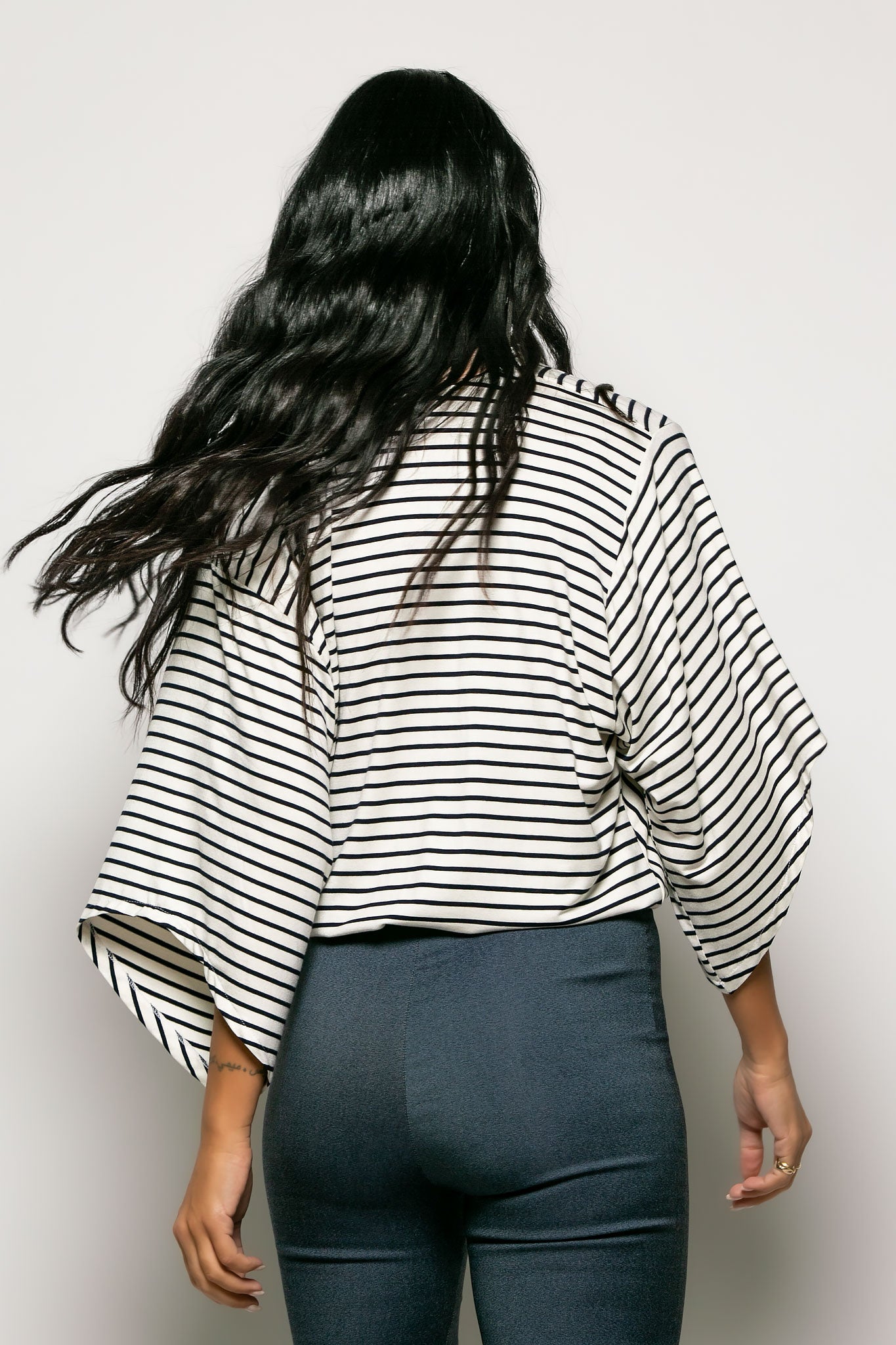 Μπλούζα ριγέ croise