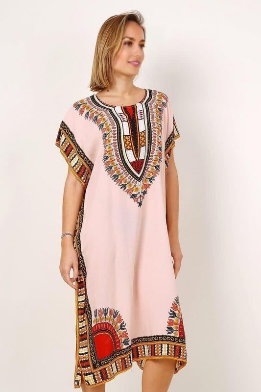 Καφτάνι midi ethnic printed