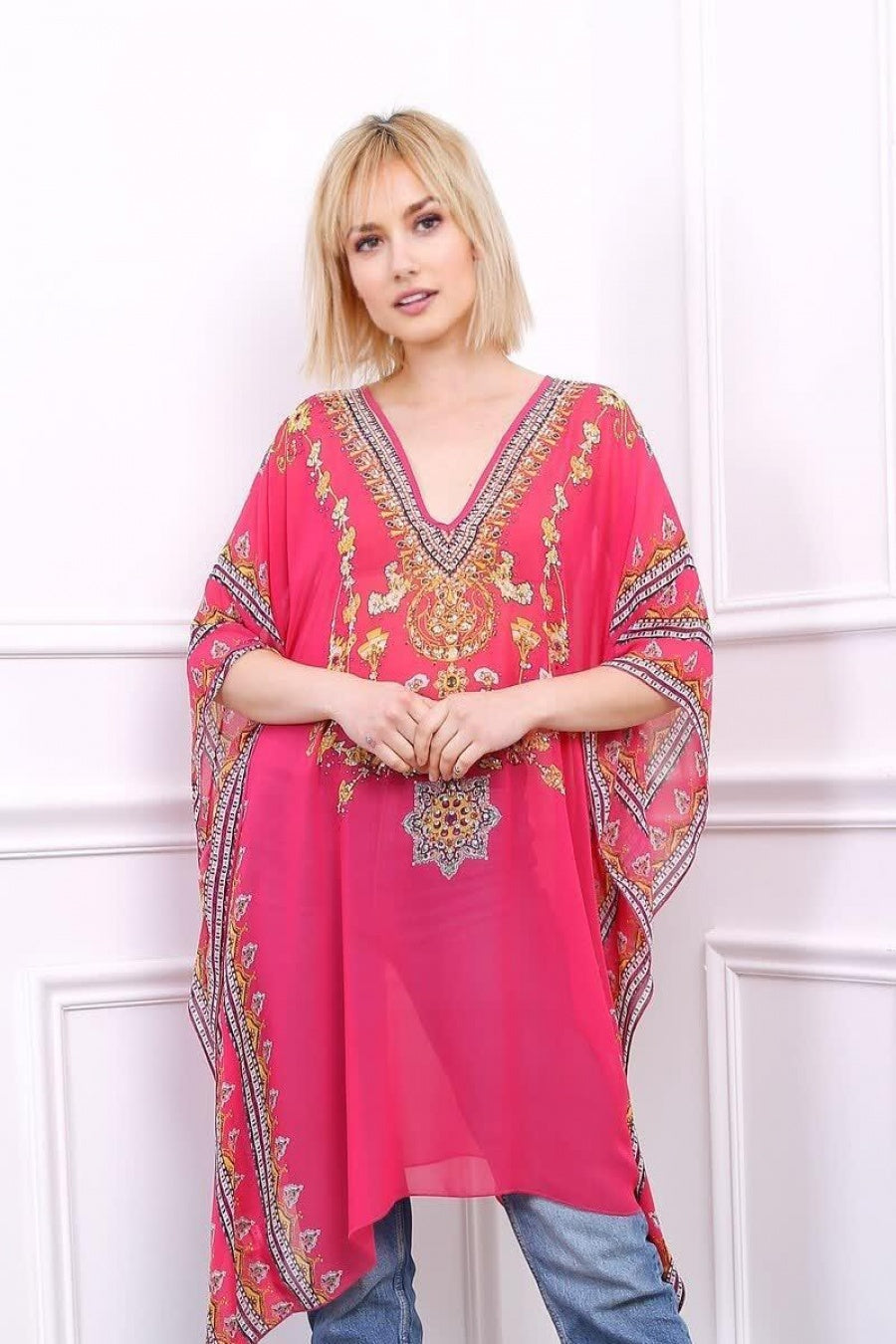 Καφτάνι παραλίας printed